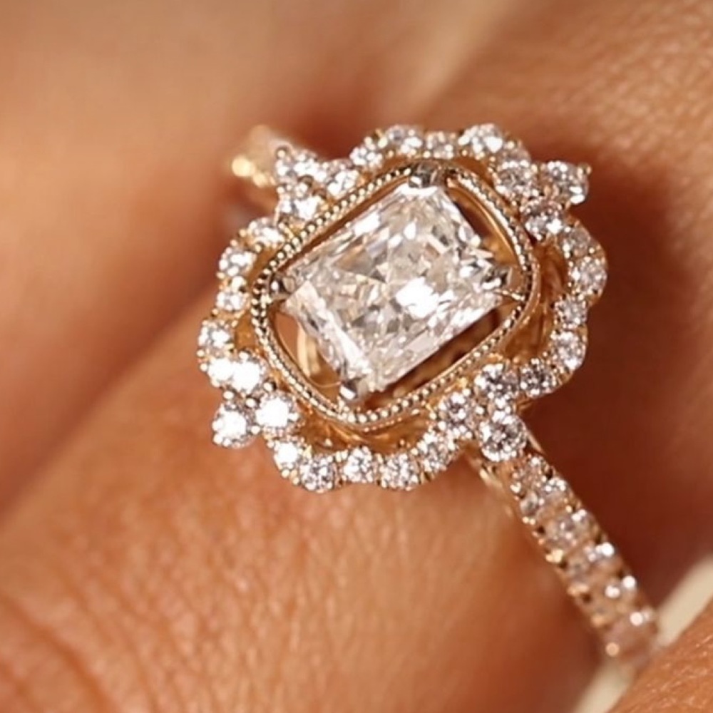 VINTAGE ROSE GOLD PLATED RING - Picture 1 of 3